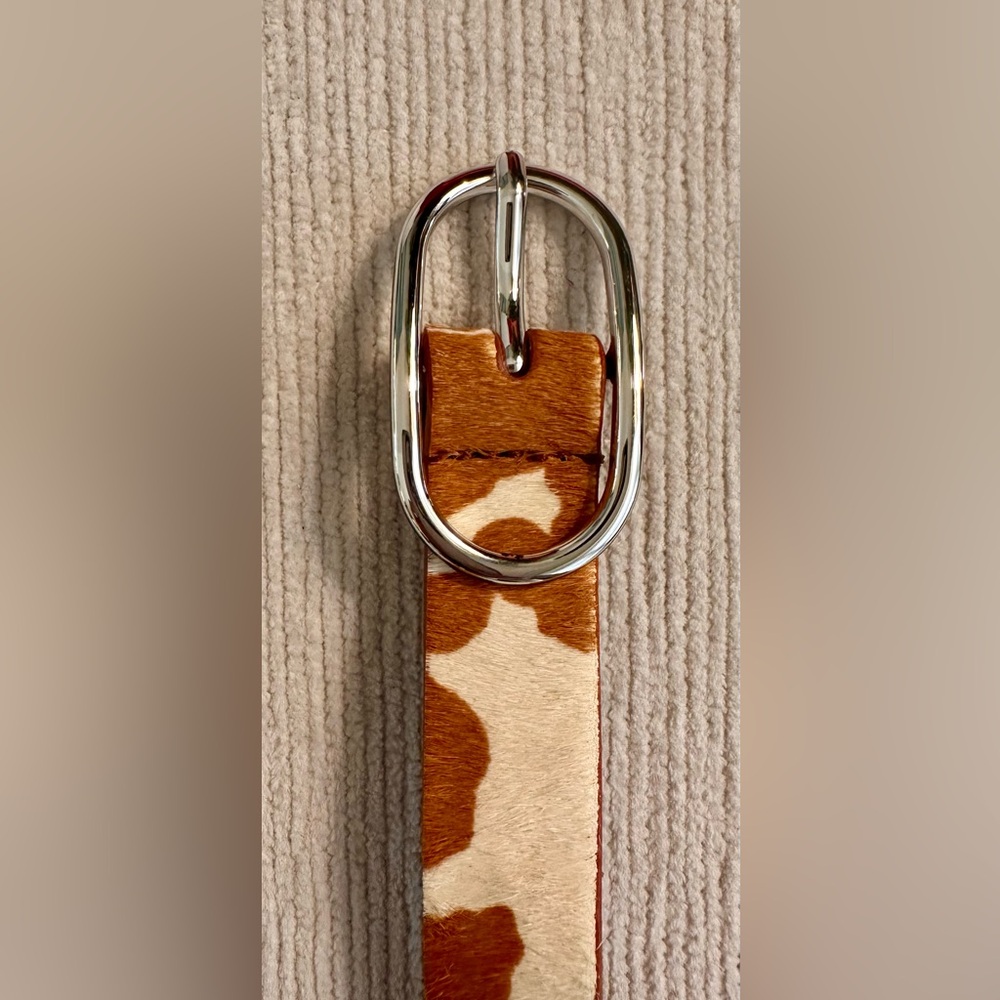 Most Wanted Women’s Cow Print Calf Hair Leather Belt. Size XL. NWOT - Picture 8 of 12